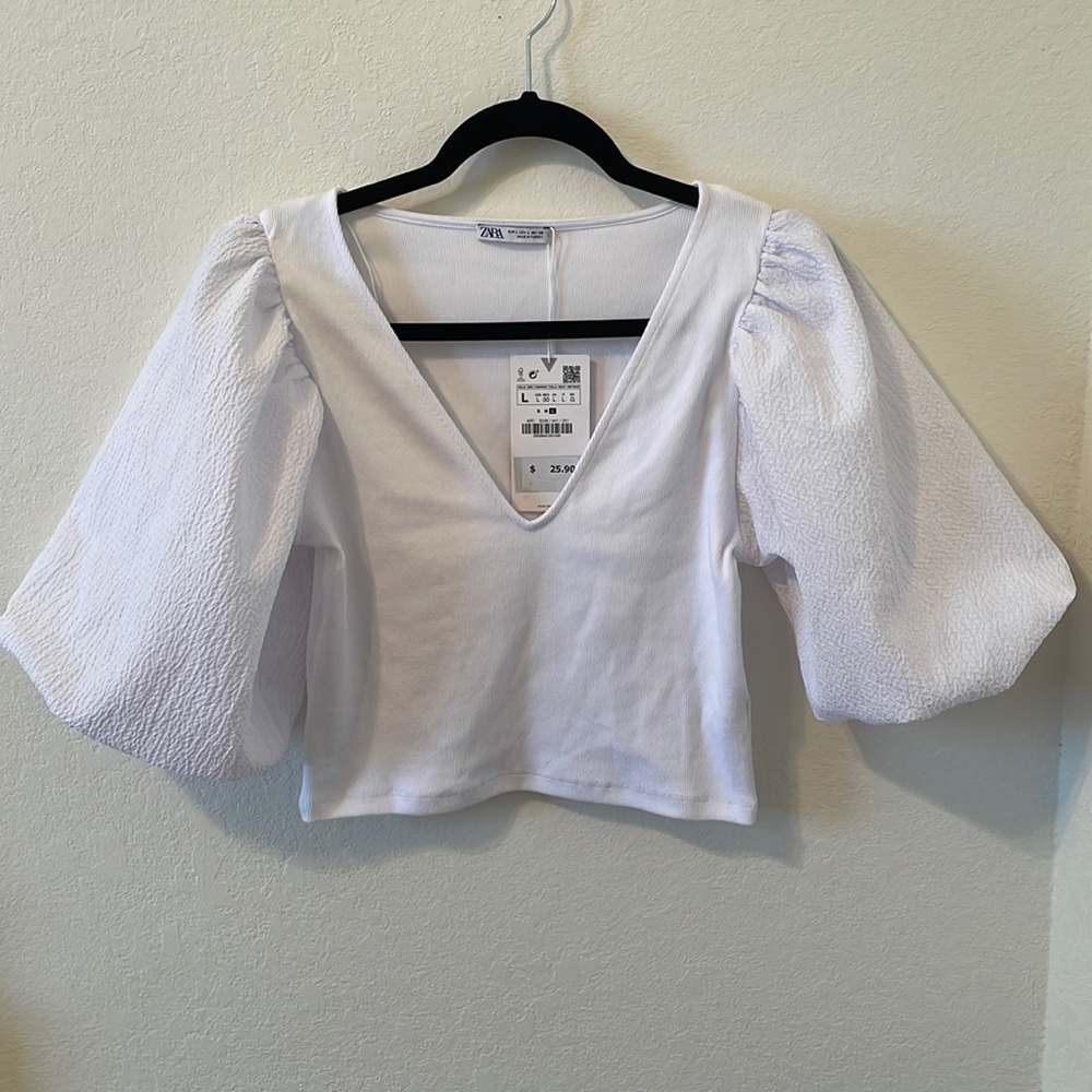 Zara combination textured top